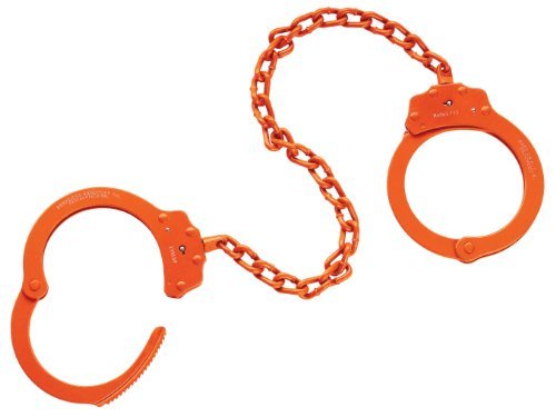 „Peerless Handcuff Company“, Fußschellen, Model 703O, oranges finish