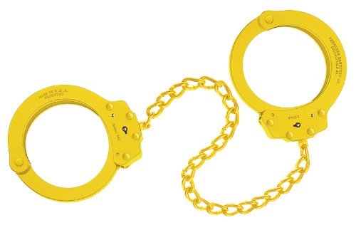 „Peerless Handcuff Company“, Fußschellen, Model 703Y, gelbes finish